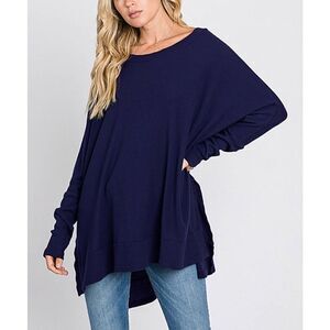 Love, Kuza Oversize Crewneck Long-Sleeve Tops 2 Piece Bundle